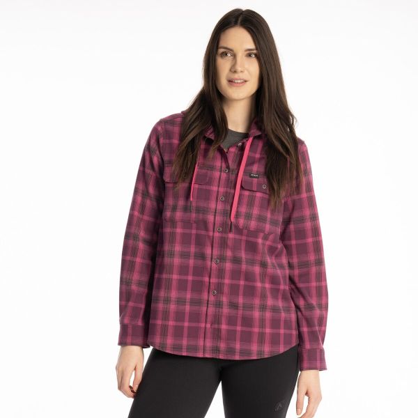 Casual jackets Klim Hoodie Ginny Mountain Italian Plum/Fuchsia Red 25
