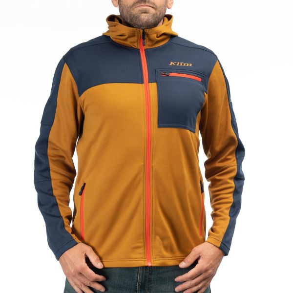 Geci/Hanorace Casual Klim Hanorac Glacier Golden Brown/Dress Blues 24