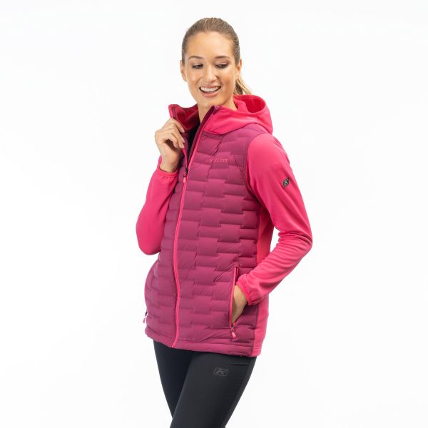 Geci/Hanorace Casual Klim Hanorac Luna Stretch Down Hybrid Raspberry Radiance/Punch Pink 24