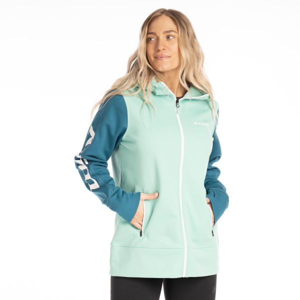 Casual jackets Klim Log Hoodie Visita Electric Green/Deep Lagoon 24