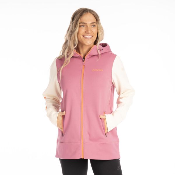 Casual jackets Klim Log Hoodie Visita Red Violet/Papyrus 24