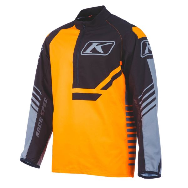 Geci/Hanorace Casual Klim Hanorac Revolt 1/4 Zip Black/Strike Orange 25