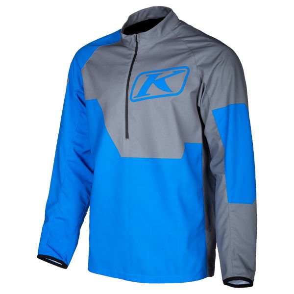 Geci/Hanorace Casual Klim Hanorac Revolt 1/4 Zip Electric Blue Lemonade/Castlerock