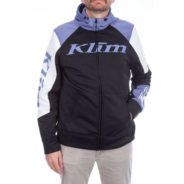 Casual jackets Klim Hoodie Stealth Black/Purple Smoke  24