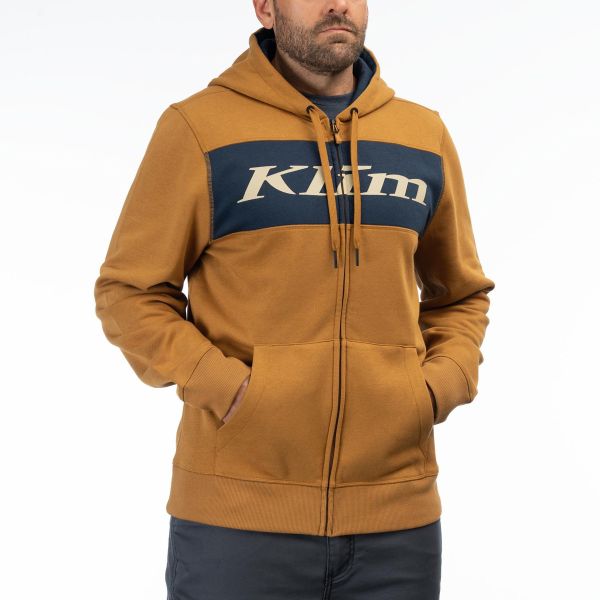 Casual jackets Klim Trailside Hoodie Golden Brown/Dress Blues 24