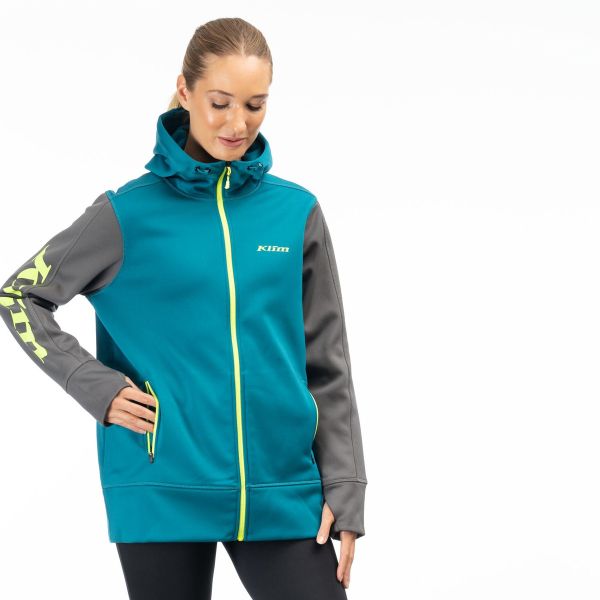 Casual jackets Klim Visita Long Hoodie Deep Lagoon/Asphalt 24