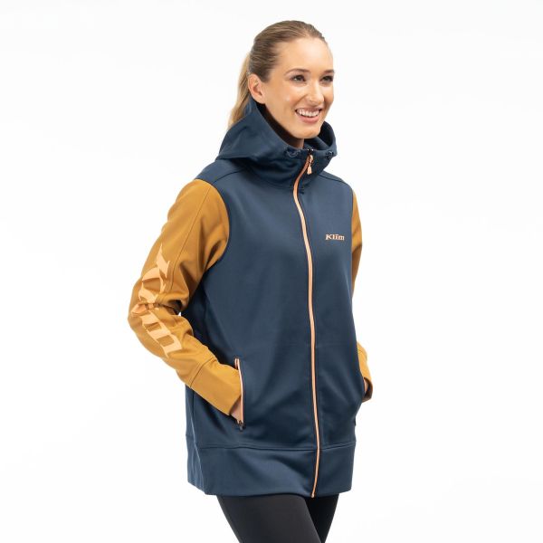Casual jackets Klim Visita Long Hoodie Dress Blues/Golden Brown 24