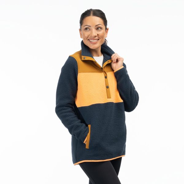 Geci/Hanorace Casual Klim Bluza Fleece High Pile Mountain Dress Blues/Mock Orange 24
