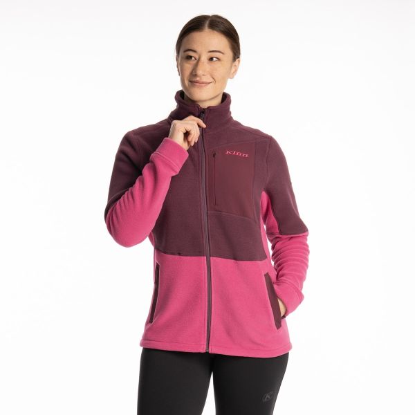 Casual jackets Klim Fleece Jacket Darby Canyon Fuchsia Red/Italian Plum 25