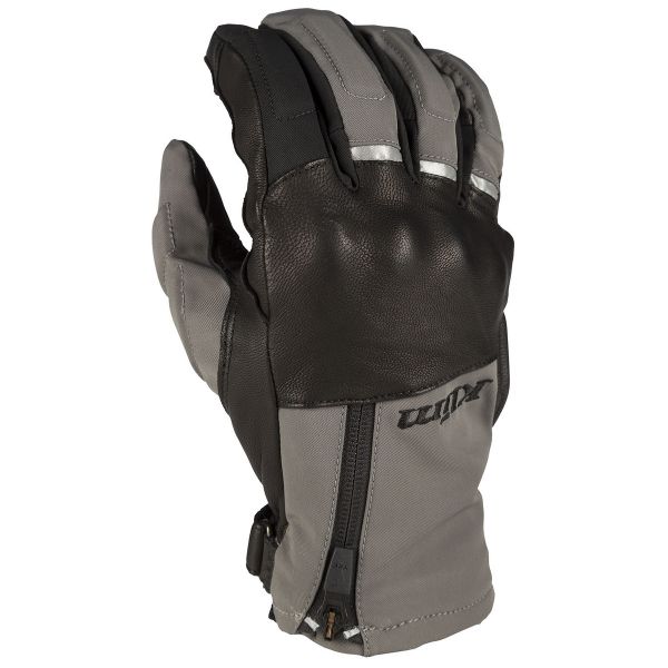 Gloves Touring Klim Vanguard GTX Short Leather Touring Gloves Gray 2021