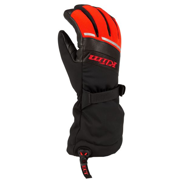 Manusi Snowmobil Klim Manusi Snowmobil Insulated Blaze Gauntlet  Black/Fiery Red