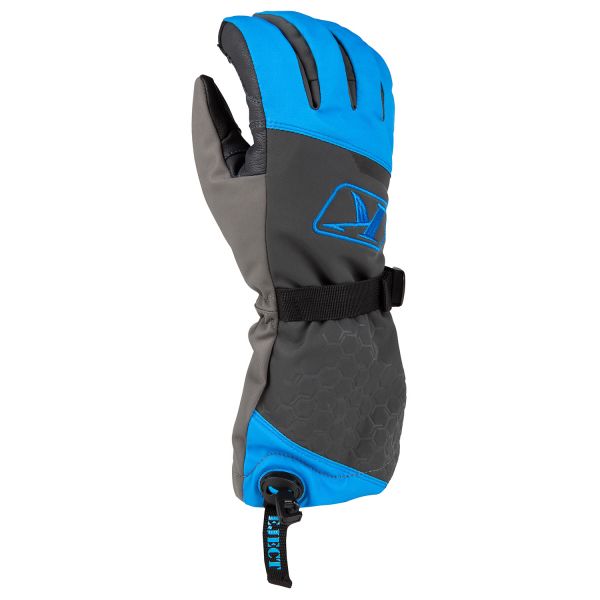 Manusi Snowmobil Klim Manusi Snowmobil Insulated Powerxross Gauntlet  Asphalt/Electric Blue Lemonade