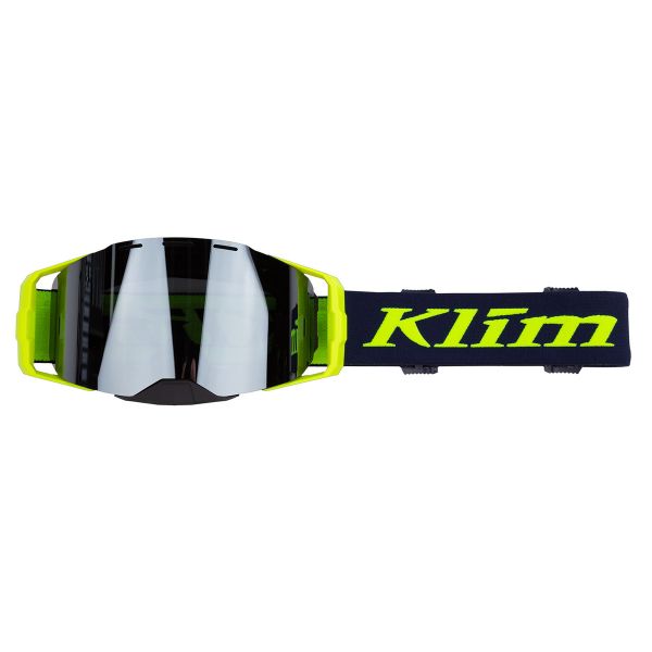 Ochelari MX-Enduro Klim Ochelari Moto MX Edge Focus Navy Blue Hi-Vis Dark Smoke Silver Mirror