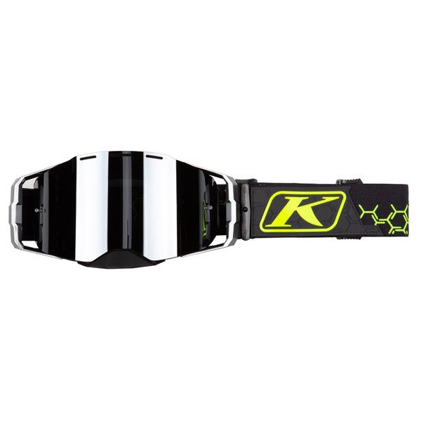 Ochelari MX-Enduro Klim Ochelari Moto MX Edge Hex Asphalt Hi-Vis Dark Smoke Silver Lens