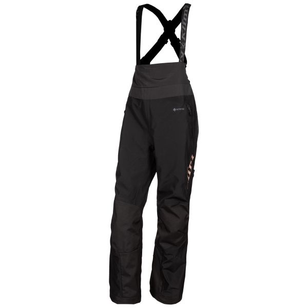 Women's Bibs Klim Non-Insulated Snowmobil Ladies Pants Alpine Bib Tall Black Rose Gold
