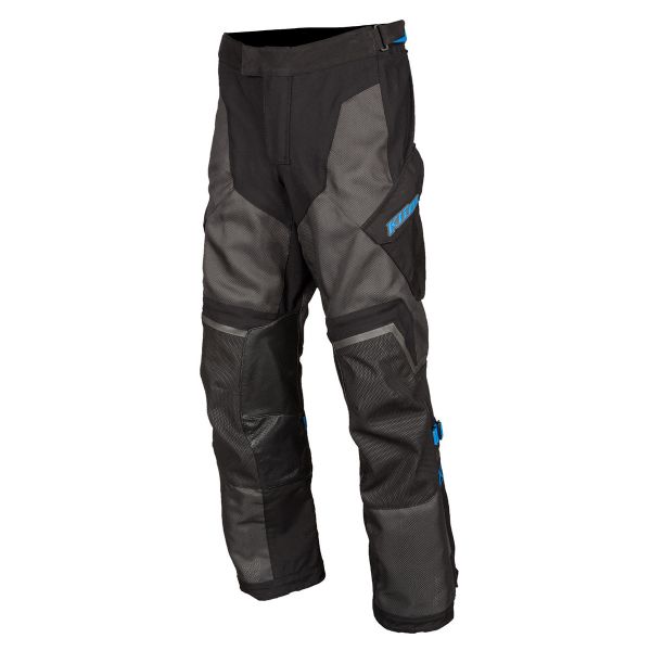 Textile pants Klim Baja S4 Pant Short Black-Kinetik Blue
