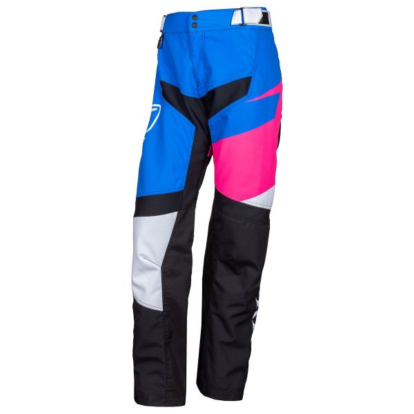 Pantaloni Snow Klim Pantaloni Snowmobil Non-Insulated Dama Race Spec Electric Blue Lemonade/Knockout Pink