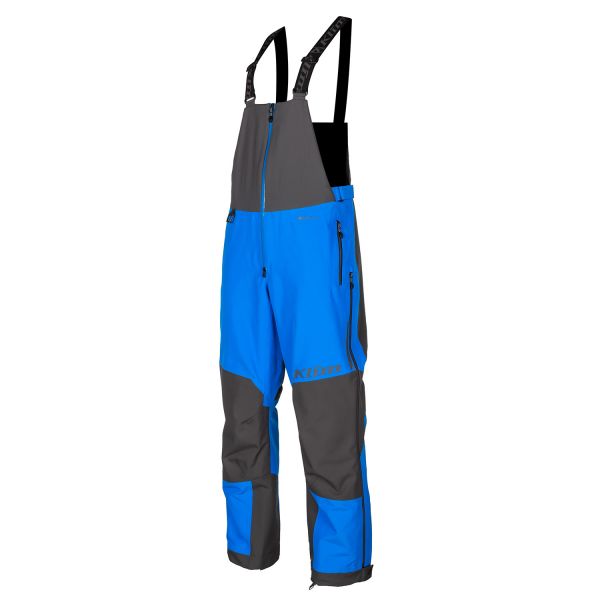 Bibs Klim Non-Insulated Snowmobil Tomahawk Bib Electric Blue Lemonade/Asphalt