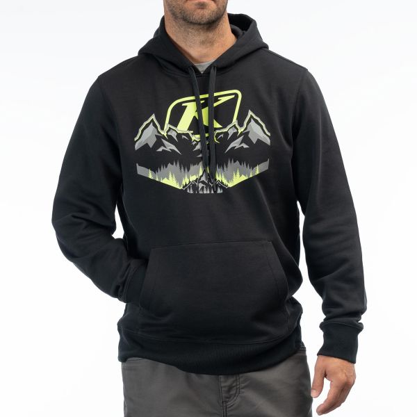 Casual jackets Klim Peak Side Pullover Hoodie Black/Hi-Vis 24