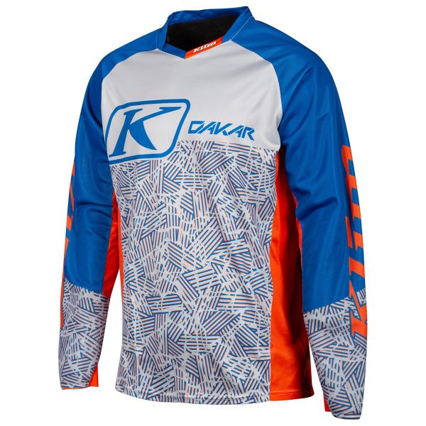 Jerseys MX-Enduro Klim Dakar Orange/Blue Jersey