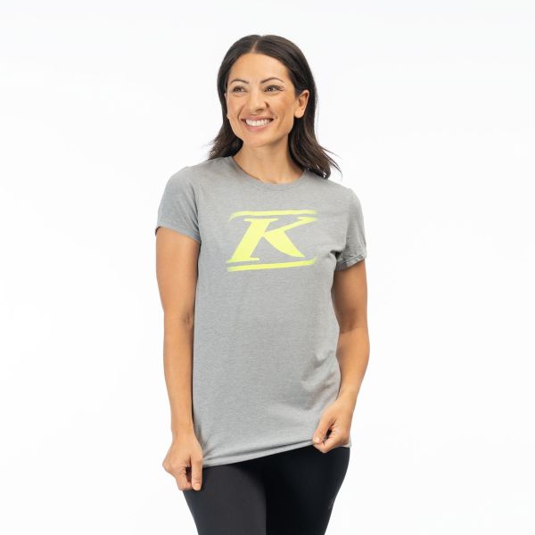 Casual T-shirts/Shirts Klim Drift Tri-blend Tee Heathered Gray/Hi-Vis 24