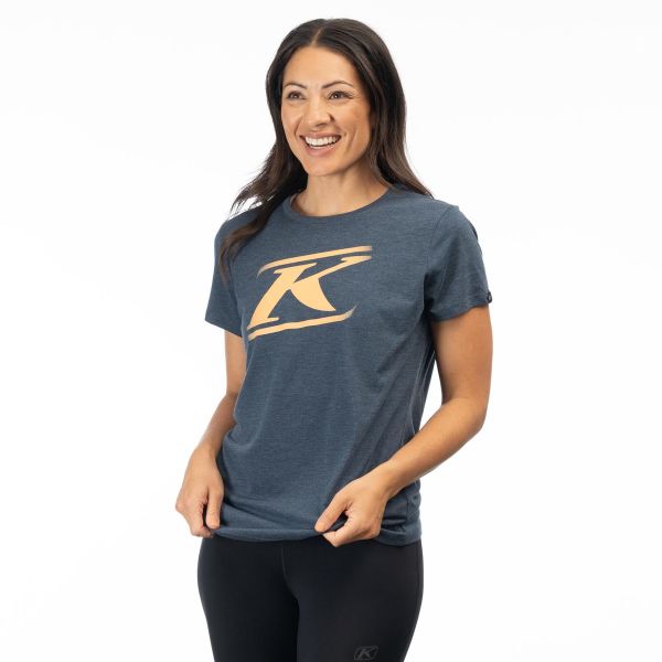 Casual T-shirts/Shirts Klim Drift Tri-blend Tee Navy Frost/Mock Orange 24