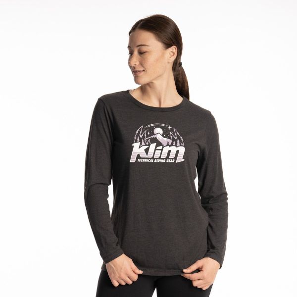 Tricouri/Camasi Casual Klim Tricou Estelle Tri-blend Black/Wisteria 25