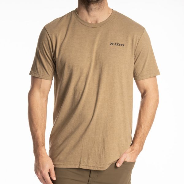 Tricouri/Camasi Casual Klim Tricou Frontier Tri-blend Coyote Brown Heather/Asphalt 25