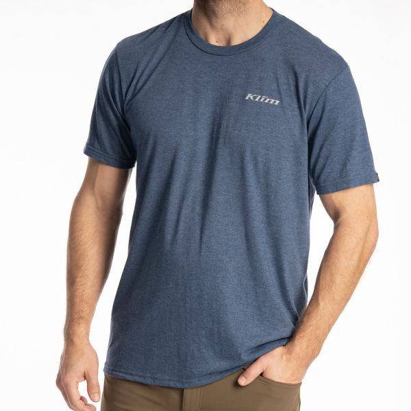 Tricouri/Camasi Casual Klim Tricou Frontier Tri-blend Heathered Neptune/Peyote 25