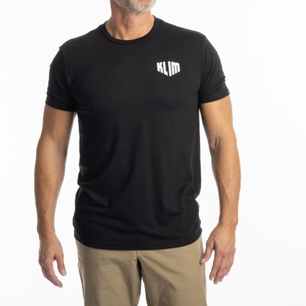 Casual T-shirts/Shirts Klim Full Throttle Tee Tri-Blend Black/White