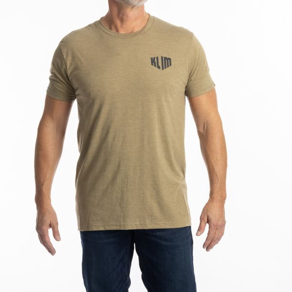 Casual T-shirts/Shirts Klim Full Throttle Tee Tri-Blend Coyote Brown Heather/Asphalt