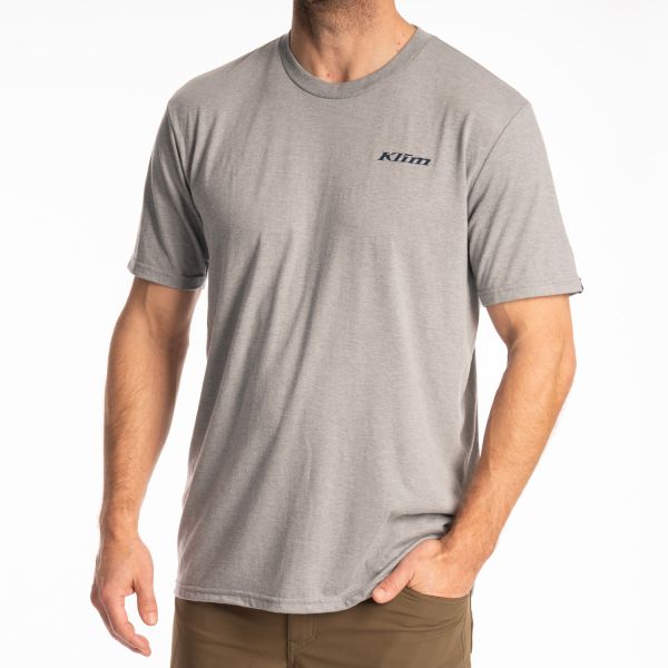 Tricouri/Camasi Casual Klim Tricou Guts N' Glory Tri-blend Heathered Gray/Dress Blues 25