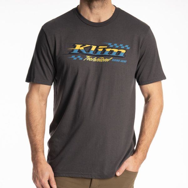Tricouri/Camasi Casual Klim Tricou Heritage Tri-blend Charcoal/Saffron 25