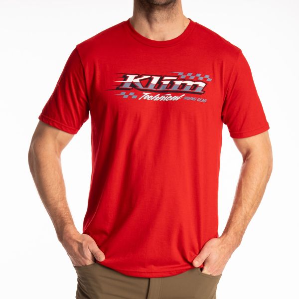 Casual T-shirts/Shirts Klim T-Shirt Heritage Tri-blend Classic Red/White 25
