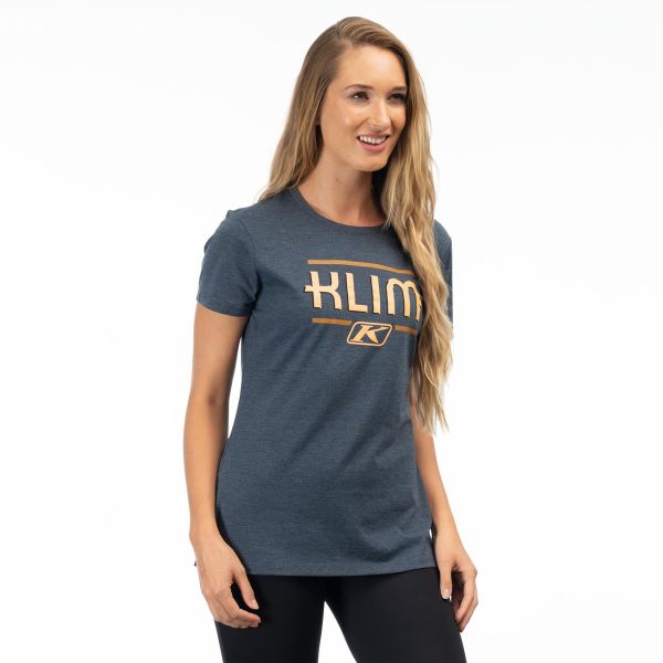 Tricouri/Camasi Casual Klim Tricou Kute Corp SS Navy Frost/Mock Orange 24