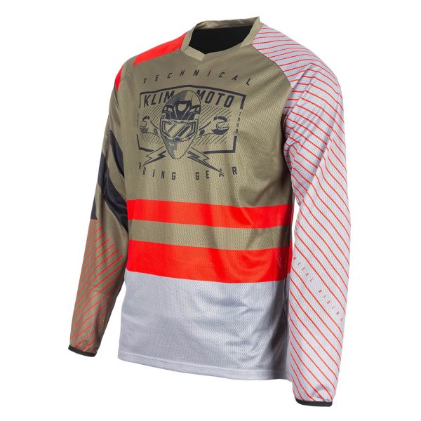 Jerseys MX-Enduro Klim Moto Enduro Jersey Petrol Octane Winter Moss/Redrock 24