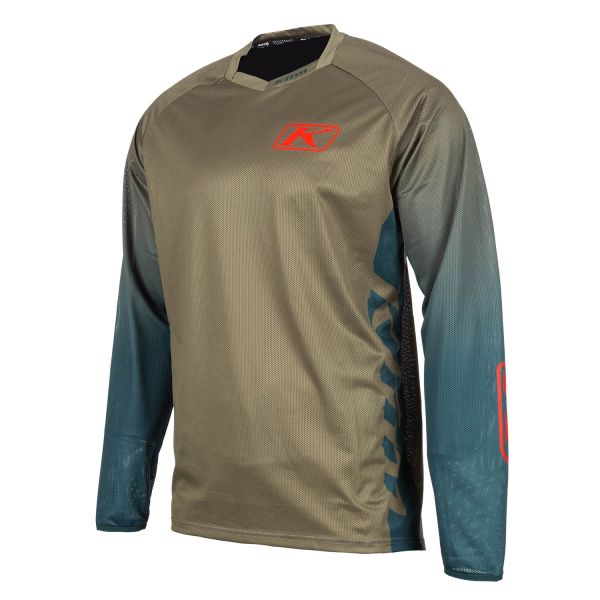 Jerseys MX-Enduro Klim Enduro Moto Jersey XC Lite Winter Moss/Dark Sea 24