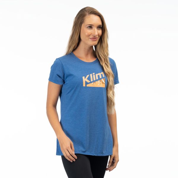 Casual T-shirts/Shirts Klim Mountain Peak Tri-blend Tee Royal Frost/Mock Orange 24