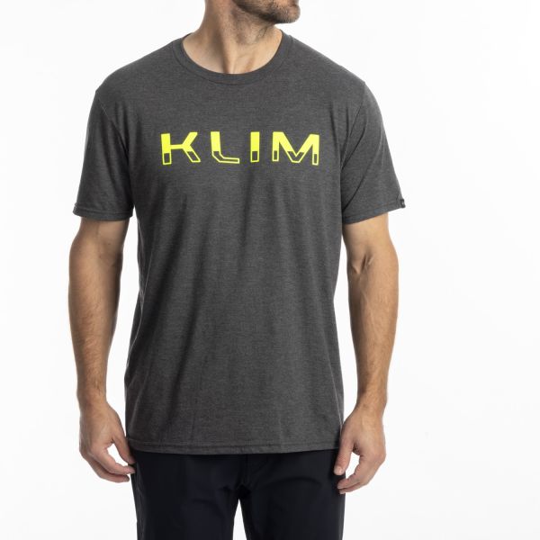 Casual T-shirts/Shirts Klim Petrol Tri-Blend Tee Heathered Charcoal/Hi-Vis
