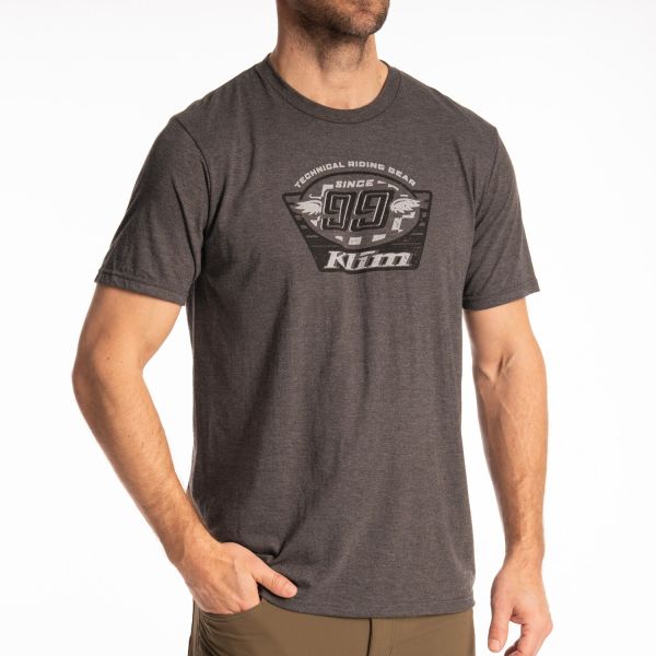 Tricouri/Camasi Casual Klim Tricou Pioneer 99 Tri-blend Heathered Charcoal/Monument 25