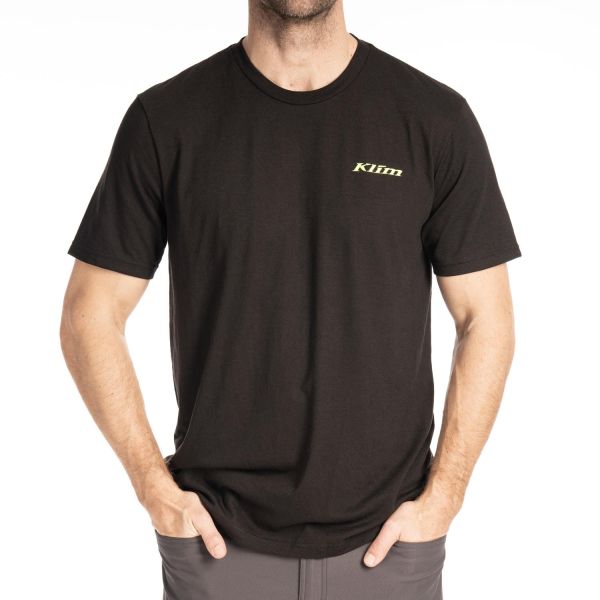 Tricouri/Camasi Casual Klim Tricou Saddle Mountain Tri-blend Black/Hi-Vis 24