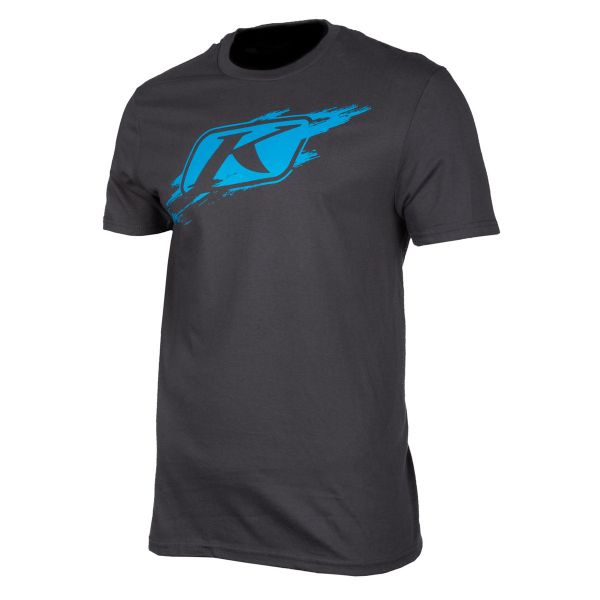 Tricouri/Camasi Casual Klim Tricou Scuffed SS T Gray/Vivid Blue