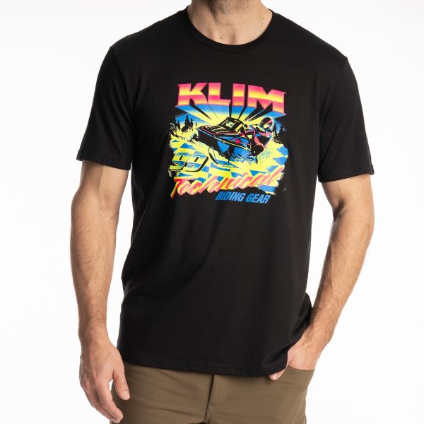 Casual T-shirts/Shirts Klim T-Shirt Snowcrest Tri-blend Black/Hi-Vis 25