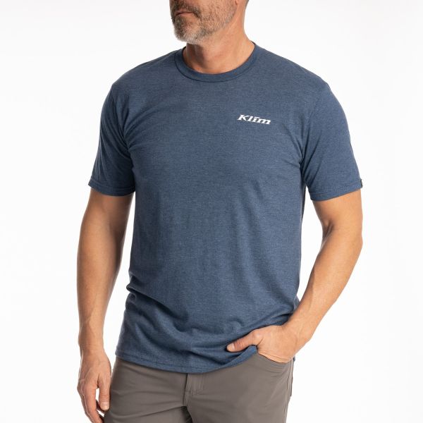 Casual T-shirts/Shirts Klim T-Shirt Winter Vortex Tri-blend Heathered Neptune/Saffron 25
