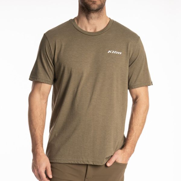 Tricouri/Camasi Casual Klim Tricou Winter Vortex Tri-blend Military Green Frost/Hi-Vis 25