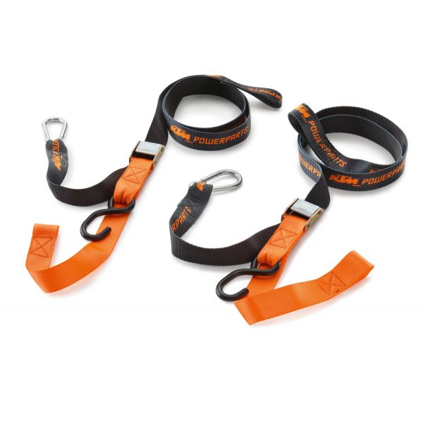 Bike Towing and Trailor KTM Soft Tie Downs Black/Orange