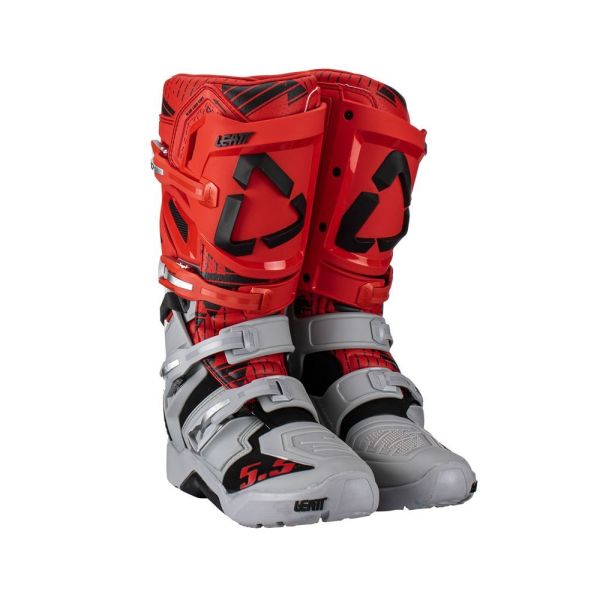 Boots MX-Enduro Leatt Moto Boots Enduro 5.5 Flexlock JW22 Red/Grey 24