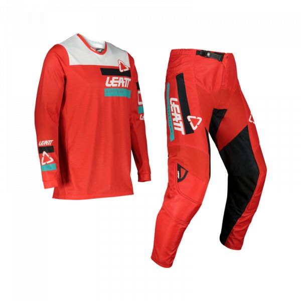 Combos MX-Enduro Leatt Ride Moto 3.5 V22 Red Pants + Jersey Combo