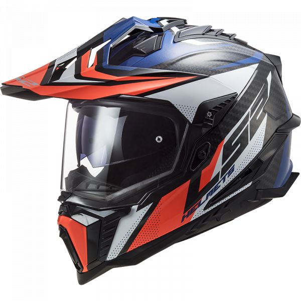Casti Moto Adventure-Touring LS2 Casca ATV MX701 Explorer Carbon Focus Gray/Blue/Red 23