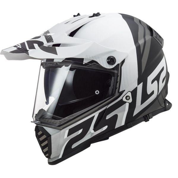 ATV Helmets LS2 Atv Helmet MX436 Pioneer Evo Evolve White Matt Black
